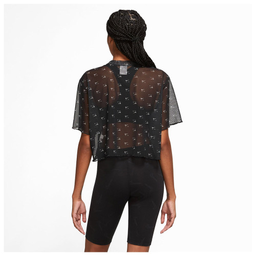 Nike Γυναικεία κοντομάνικη μπλούζα W Sportswear Air AOP Mesh SS Crop Top